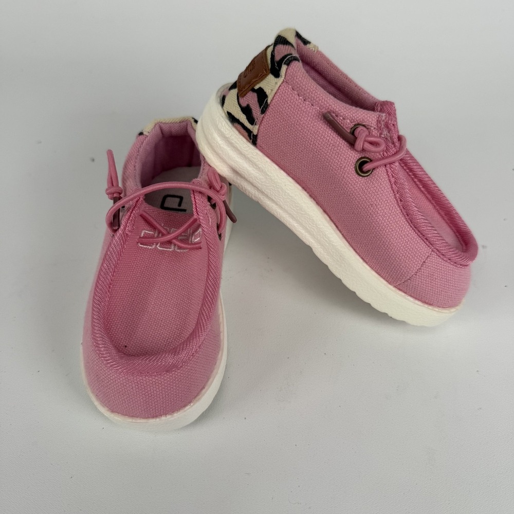 Hey Dude Wendy Funk Leo Cream/Pink  Leopard Toddler Shoes-‎ MISSING SIZE